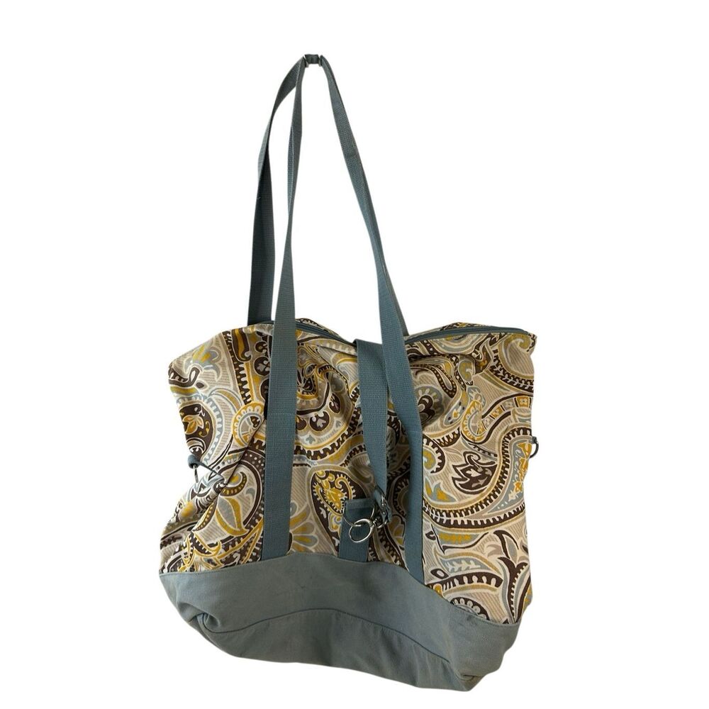Thirty-one 31 zipper xl travel duffle tote‎ Blue paisley 22x19